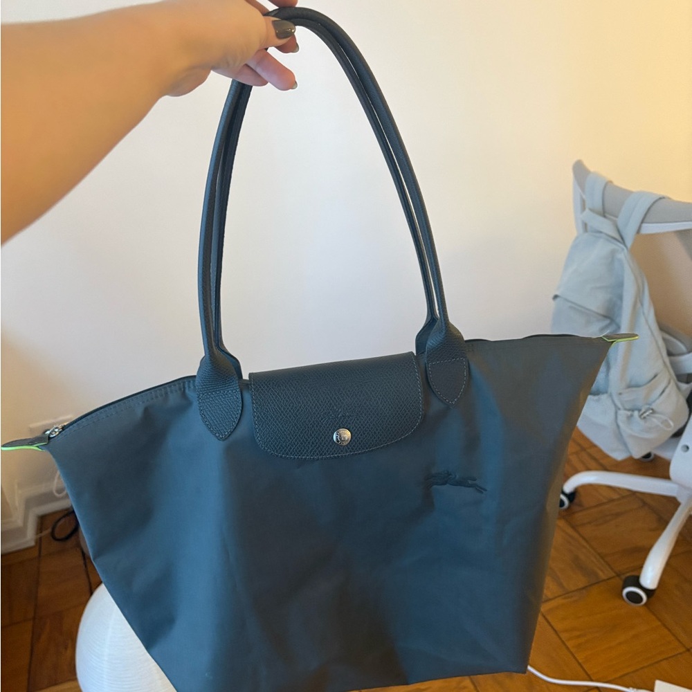 Longchamp Gray Graphite Large Tote Bag